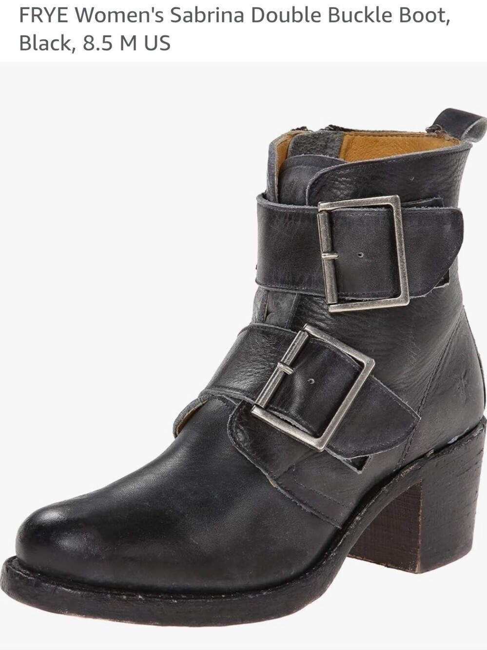FRYE SABRINA DOUBLE BUCKLE SERIES ONE.
